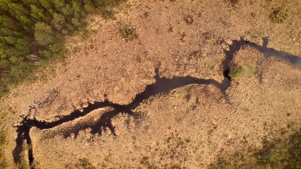 Aerial view of amazing surreal landscape around Valgejarv lake in Estonia.