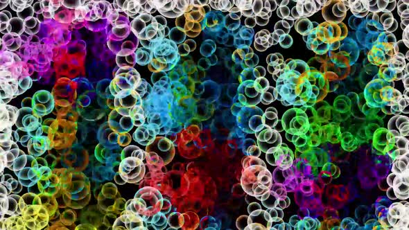 Abstract Bubbles Vibrant Background Digital Rendering