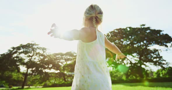 Addorable Cute Young Girl Playing