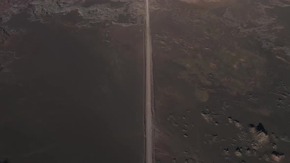 Aerial view of a serpentine road near Pas des Sables, Reunion.