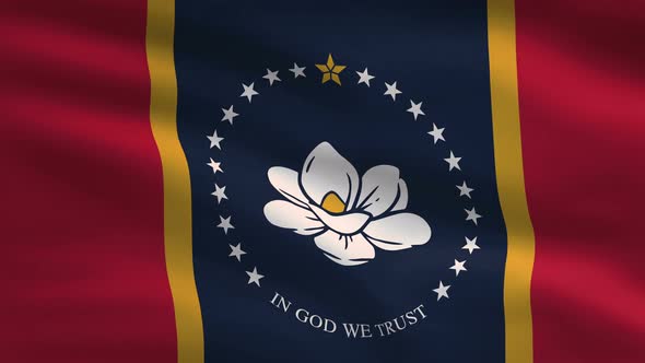 Mississippi State Flag Background 4K