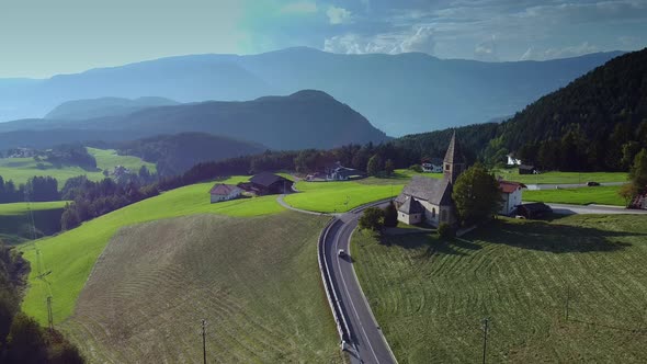 Aerial View of Summer Alps in Italy