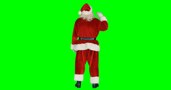 Santa claus waving hands 4k