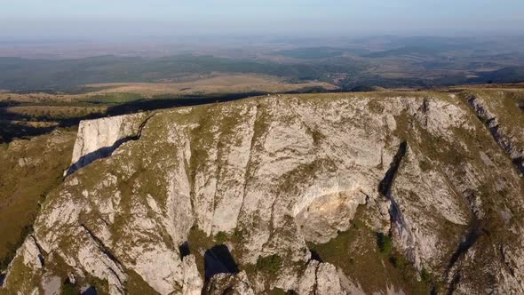 Aerial View Of Szekler Stone Mountain Peak In Romania