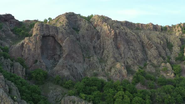 Aerial View On Volcanic Mountain In Madzharovo