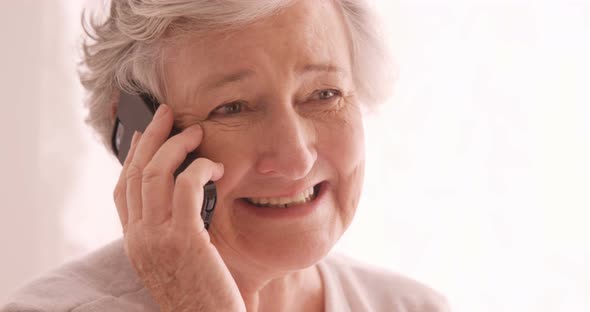Senior Woman Talking on Mobile Phone