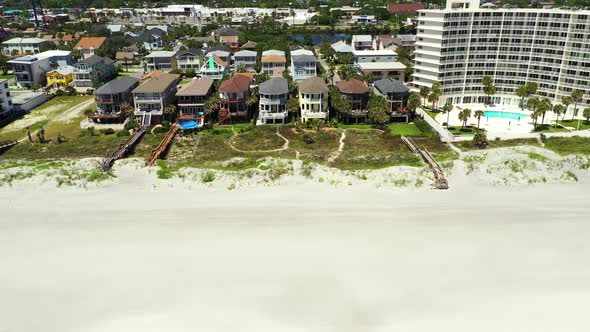 Aerial drone video coastal scene Jacksonville FL
