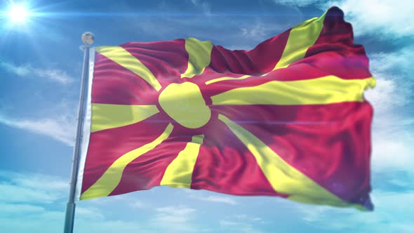 4K 3D Macedonia Flag