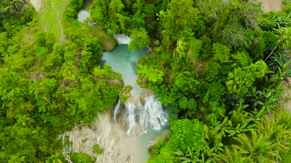 Beautiful Tropical Waterfall Philippines, Cebu