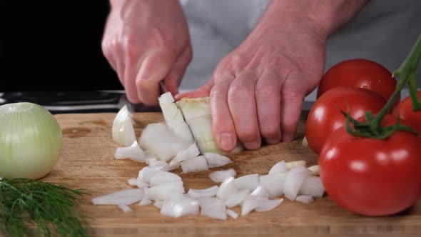 Chopping Onions with Knife