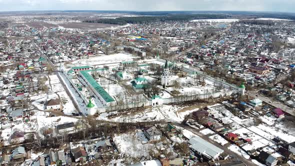 Russian cities, Museum-Reserve Aleksandrovskaya Sloboda from a bird's-eye view