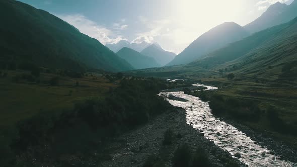 Mountain River Aerial