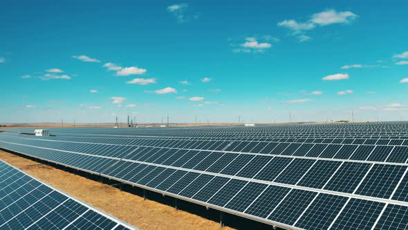 Photovoltaic Power Station Located in a Field