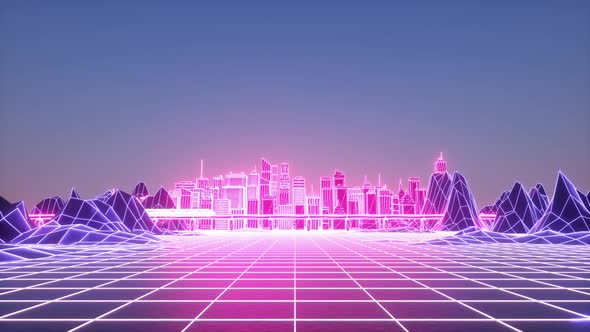 Futuristic Digital Smart City Animation