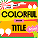 Colorful Typography Intro - VideoHive Item for Sale