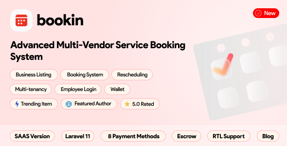 Bookin SaaS - Multi Vendor Service Booking System