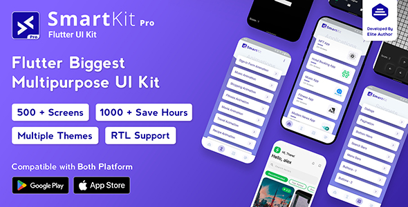 SmartKit Pro – Flutter Biggest UI Kit | Ready to Use