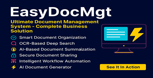 EasyDocMgt– AI-Powered Document Management System with File Sharing, Workflow, and OCR