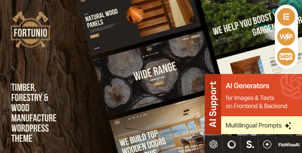 Fortunio - Carpenter, Forestry,  Wood Manufacture WordPress Theme