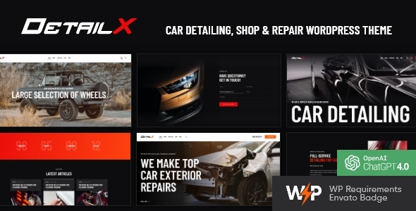 DetailX - Car Detailing, Shop & Tuning WordPress Theme