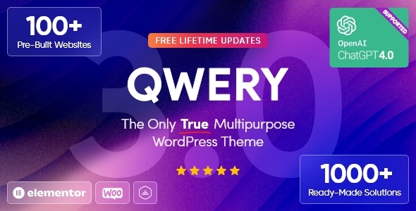 Qwery - Multi-Purpose Business WordPress & WooCommerce Theme + AI Features