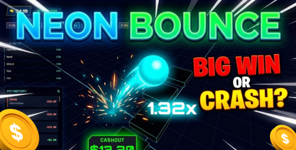 Neon Bounce HTML5 Game