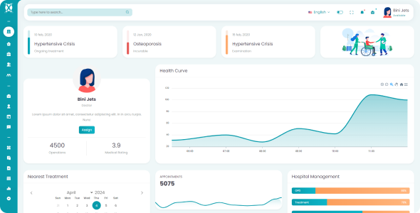 XRay - Medical & Hospital Admin Template (React, VueJS, HTML)
