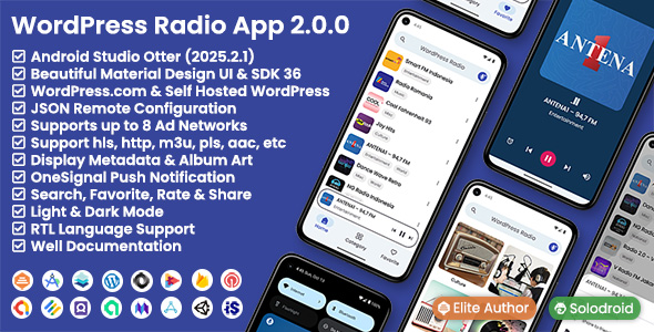 WordPress Radio App - WordPress API