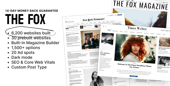 The Fox - Minimal Magazine News WordPress Theme