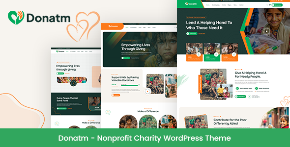 Donatm - Nonprofit Charity WordPress Theme