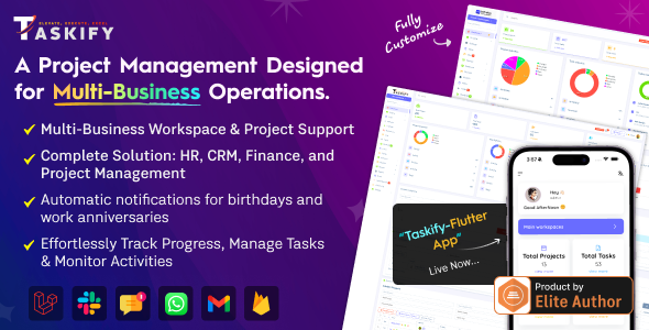 Taskify - Project Management - Task Management & Productivity Tool