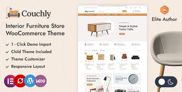 Couchly - Interior Furniture Store WordPress WooCommerce Theme