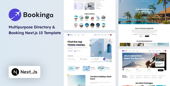 Bookinga - Next.js 15 Multipurpose Booking and Directory Template