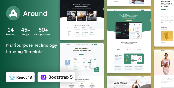 Around - React Multipurpose Landing Template