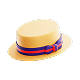 Semi Realistic 3D Boater Hat – Classic Summer Headwear - 3DOcean Item for Sale
