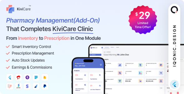 KiviCare(TM) Pharma- Pharmacy & Inventory Management System Laravel