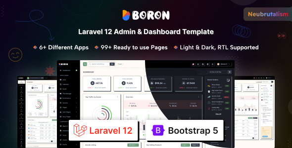 Boron - Laravel 12 Admin & Dashboard Template