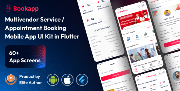 Bookapp - Multivendor Service / Appointment Booking Flutter UI Kit