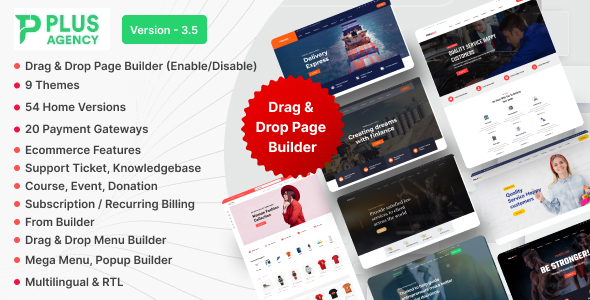 PlusAgency - Multipurpose Website Builder / Business CMS