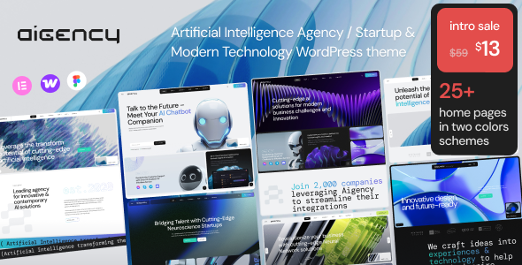 Aigency | AI Agency & Technology Startup WordPress Theme