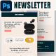 e Earbuds and Headphones Email Newsletter PSD Template - GraphicRiver Item for Sale