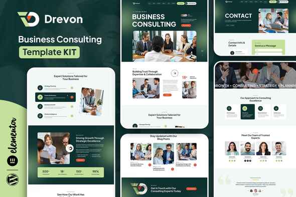 Drevon - Business Consulting Elementor Template Kit