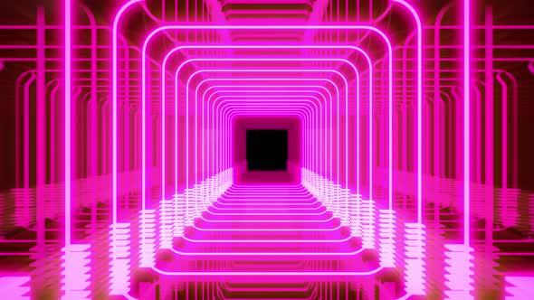 Cyberpunk Light On Tunnel Stage 02 4K alt