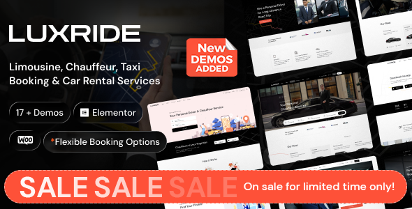 LuxRide - Chauffeur Limousine Transport & Car Rental WordPress Theme