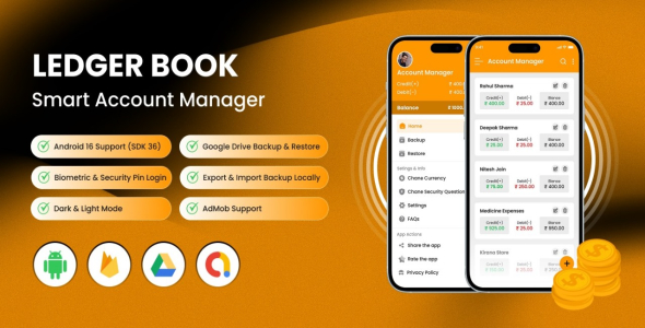 Ledger Book – Account Manager | Expense & Income Tracker | Business Accounting App (Android)