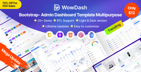 Bootstrap Admin Dashboard Template Multipurpose - WowDash