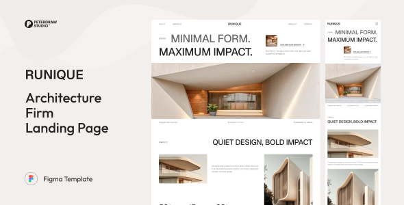Runique – Architecture Firm Website UI Figma Template