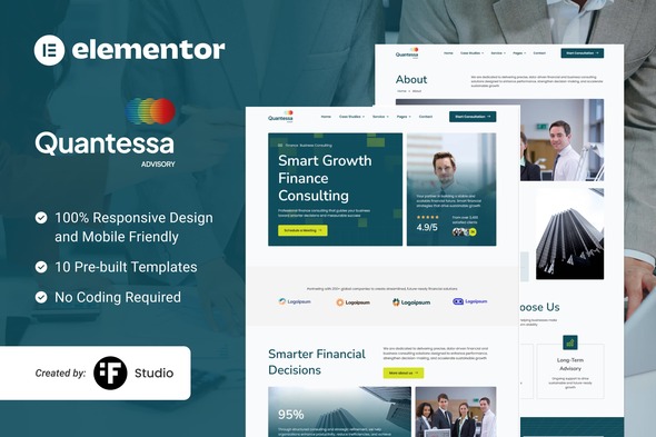 Quantessa – Finance & Business Consulting Elementor Template Kit