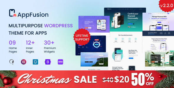 AppFusion - Mobile App Landing WordPress Theme