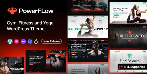 PowerFlow - Gym Fitness and Yoga WordPress Theme